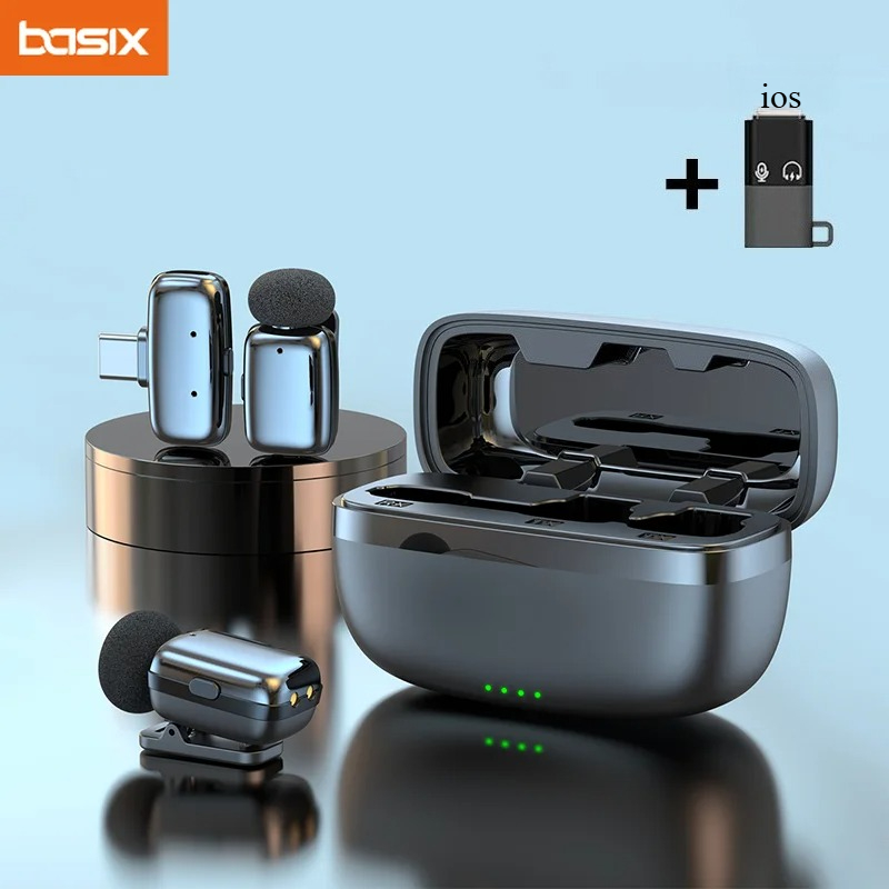Microphone Capsule - Wireless Lavalier Microphone Set with Charging