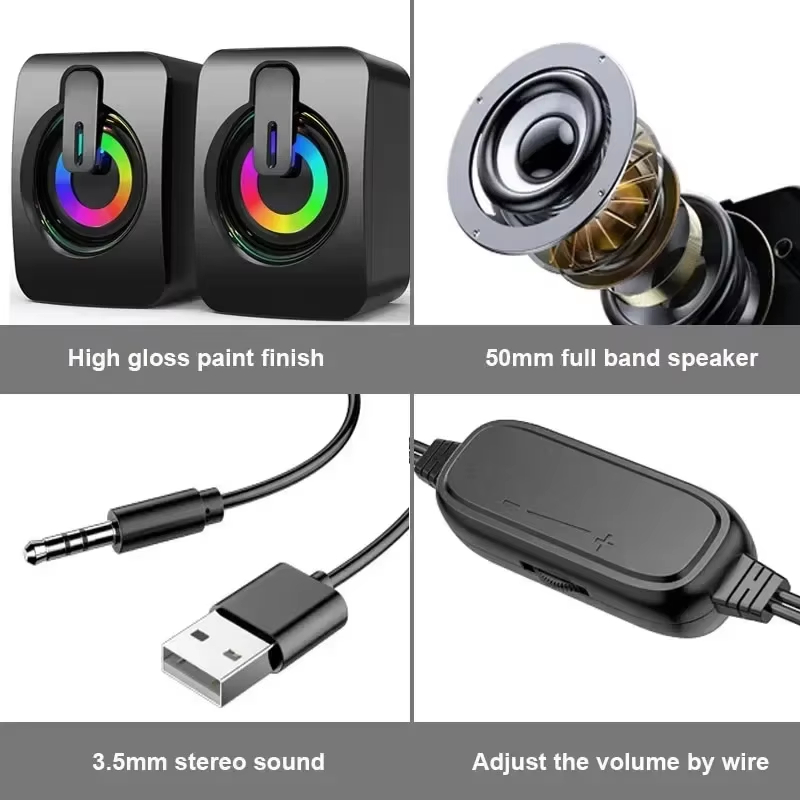 Portable Wired USB Speaker HiF - Speaker Wire 评论和价格