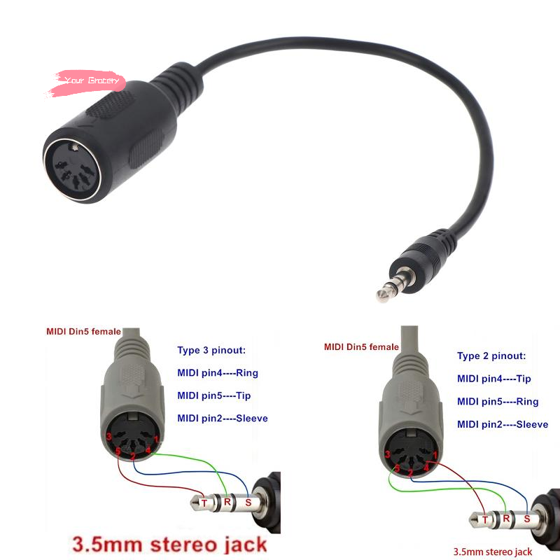 Y-MIDI Din 5 To 3.5mm TRS Conv - Trs Cable 评论和价格